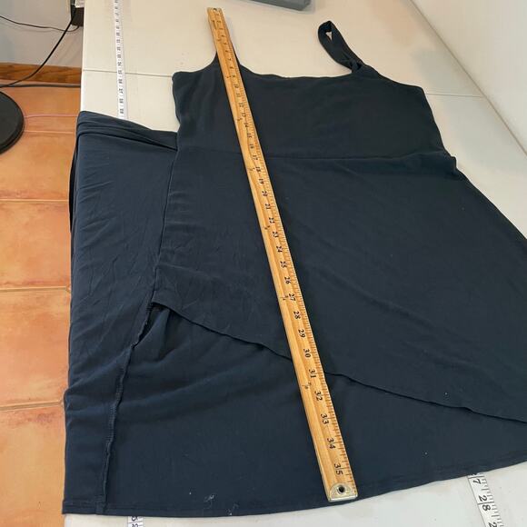 Wilfred Aritzia Saturn Black Wrap Dress Size 2XL Preppy Classic Soft - Picture 9 of 11